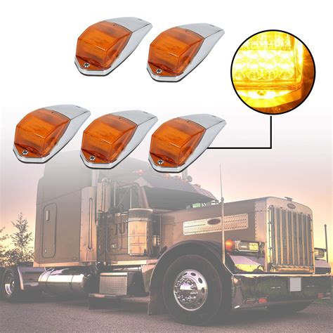 Buy Ecotric Pcs Led Amber Cab Marker Lights Waterproof Top Roof