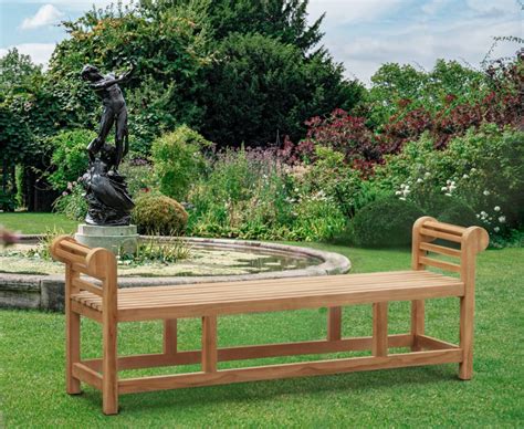 Lutyens Style Teak Backless Garden Bench 195m