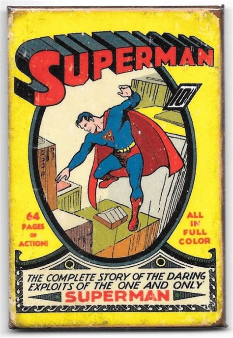 Dc Comics Superman 1 Comic Book Cover 2 X 3 Distressed Refrigerator