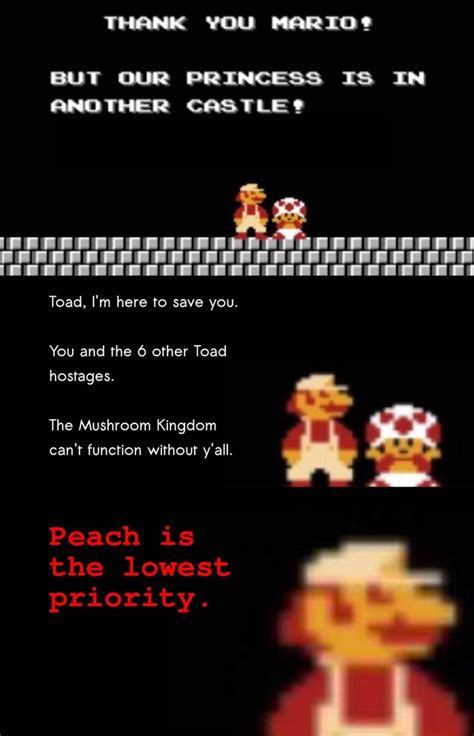 Thank You Mario But Our Princess Is In Another Castle Toad Im Here