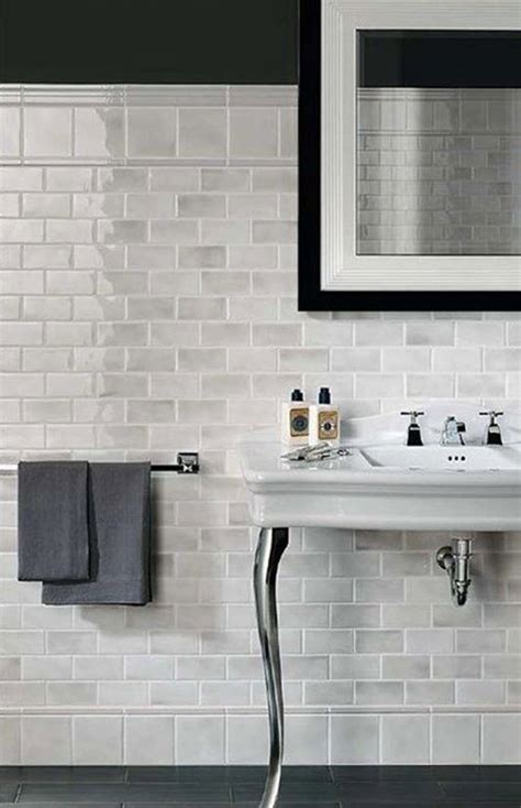That's why classic white subway tiles have stood the test of time and remain a wonderful design element for more airy, bright, and for more modern bathrooms, tiles in a diagonal herringbone pattern will naturally draw the eye to the longest part of the room and visually create more room in an. 29 white gloss bathroom tiles ideas and pictures