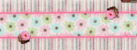 Pink And Brown Striped Facebook Cover Pink Flowers Timeline Cover