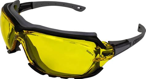 global vision octane padded motorcycle sport riding sunglasses gray yellow lens
