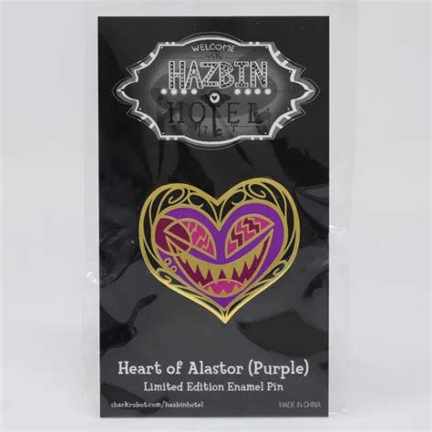 HAZBIN HOTEL HEART Of Alastor Purple Limited Edition Enamel Pin 46