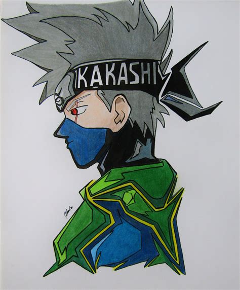 Naruto Kakashi Drawing Color ~ Drawing Easy