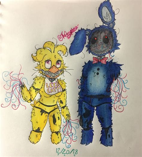 Withered Bonnie and Withered Chica ?? | Fnaf drawings ...