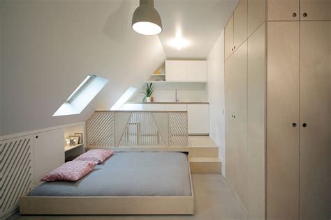 Attic space turned studio apartment! An Old Attic Apartment Goes Modern - Design Milk