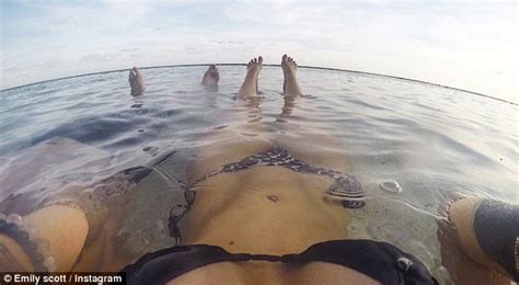 Shane Warnes Ex Emily Scott Poses Topless In Bali