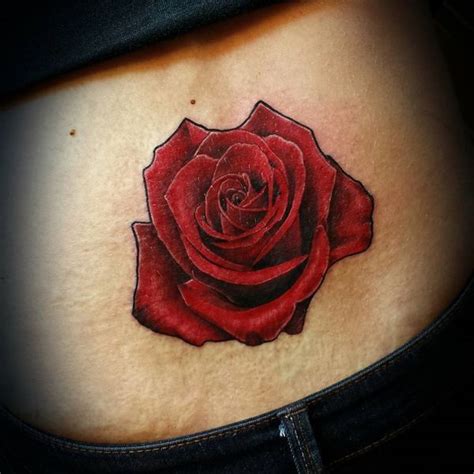 Hyper Realistic Rose Tramp Stamp Tattoo Tramp Stamp Tattoos Tattoos