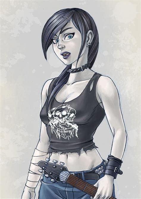 Punk Rock Girl Com Imagens Desenho De Menina Padrão Da Moda