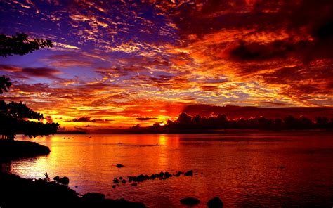Lake Sunset Hd Wallpaper Background Image 2560x1600