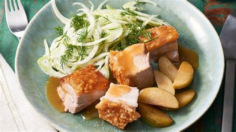 Pork Belly With Sauteed Apples And Cider Gravy Recipe