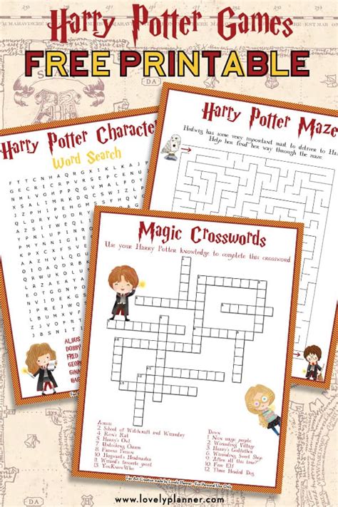 Musings Of An Average Mom Free Harry Potter Games And Activity Sheets