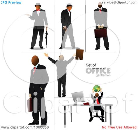Clipart Office Men Royalty Free Vector Illustration By Leonid 1068088