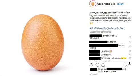 This Photo Of An Egg Just Dethroned Kylie Jenner As The Most Liked Image On Instagram
