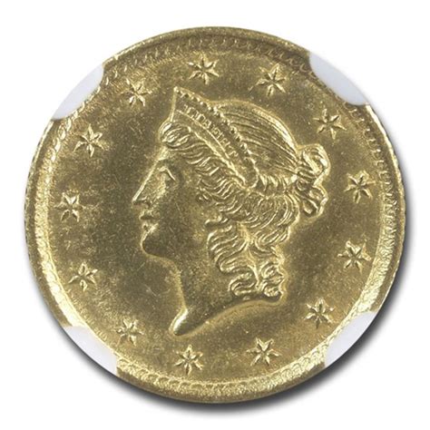 Buy 1853 O 1 Liberty Head Gold Dollar Ms 62 Ngc Apmex