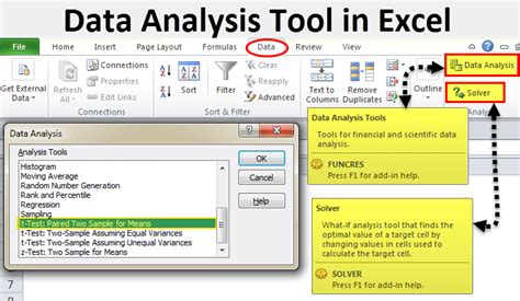 how to find data analysis tool in excel kseschool