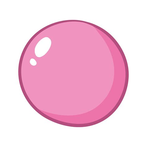 Pink Soap Bubble Cartoon Bubble Gum Vector Doodle Illustration 4872201