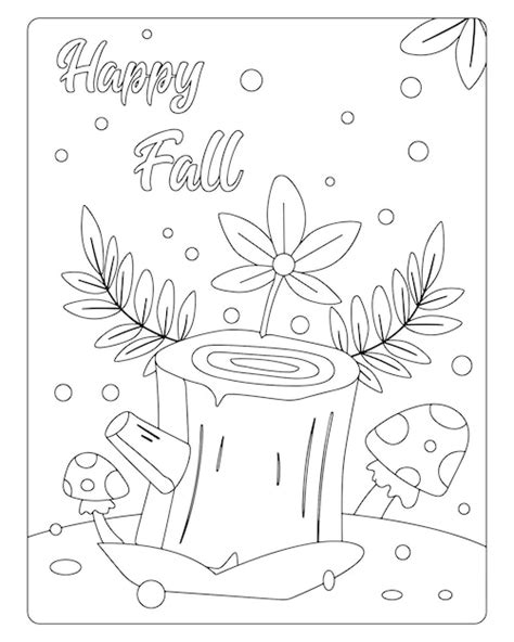 Premium Vector Autumn Coloring Pages For Kids Premium Vectors