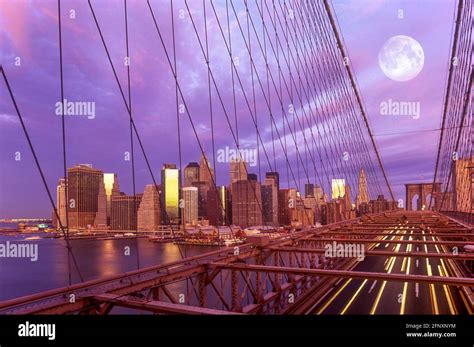 2005 Historical Brooklyn Bridge ©j And W Roebling 1876 Downtown Skyline East River Manhattan New