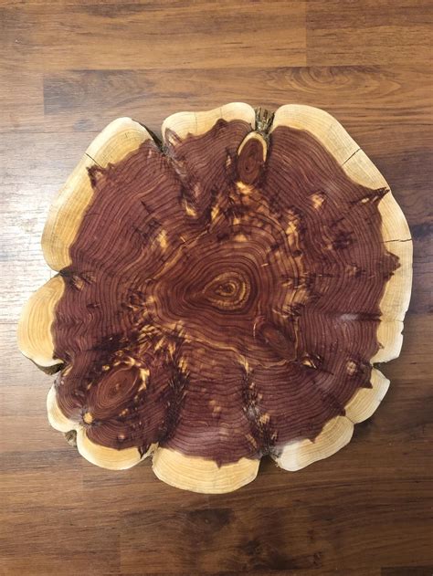 Be creative, and you can have a table that has your friends talking about their latest project. Slice Live Edge Table Top Raw Wood Unfinished Round Red ...
