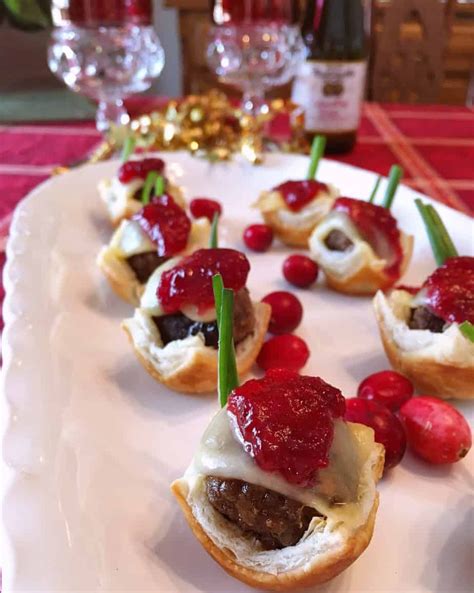 Savory Sausage Cranberry Puff Pastry Bites Norines Nest Thanksgiving Appetizer Recipes