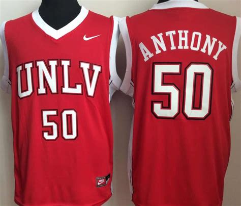 Ecseller Official Mens Ncaa Nba Unlv Rebels 50 Anthony Red Jersey