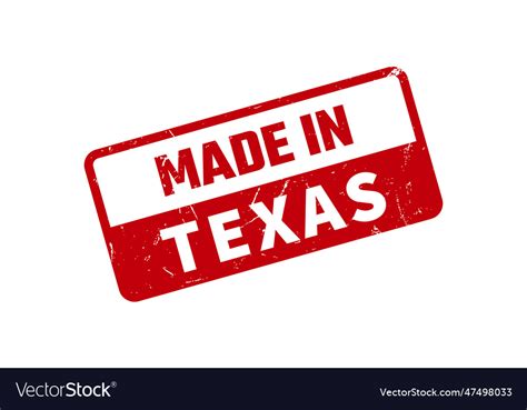 Made In Texas Rubber Stamp Royalty Free Vector Image