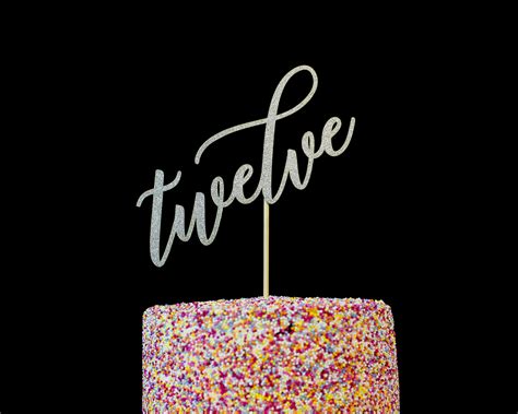 12th Birthday Cake Topper Twelve Cake Topper 12th Birthday Etsy