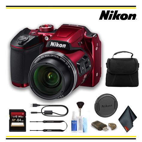 Nikon Coolpix B500 Digital Camera Red 26508 Starter Bundle