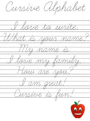 There are many kinds of alphabet writing practice sheets that you can choose and print for your children alphabet writing practice cursive. Cursive Writing Practice Worksheet
