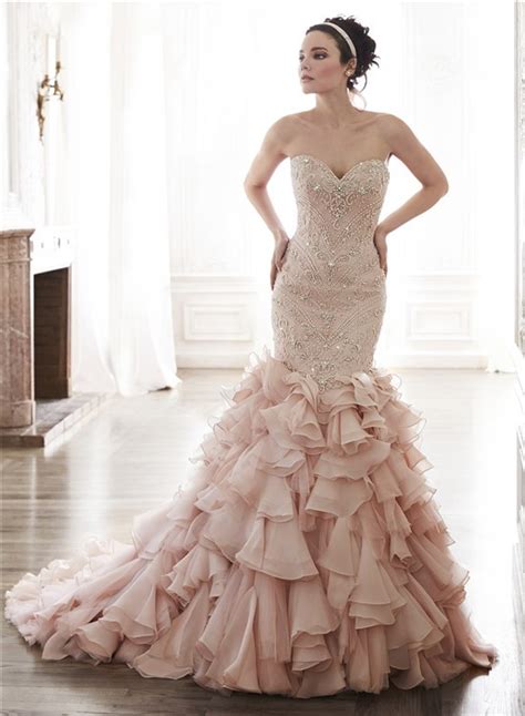 Maybe you would like to learn more about one of these? Gorgeous Mermaid Strapless Blush Pink Organza Ruffle ...