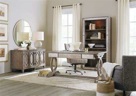 Hooker Furniture Home Office Rustic Glam Trestle Desk 1641 10459 Ltwd