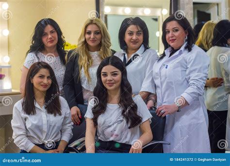 Group Of Womans In Beauty Salon Stock Photo Image Of Beautiful Happy