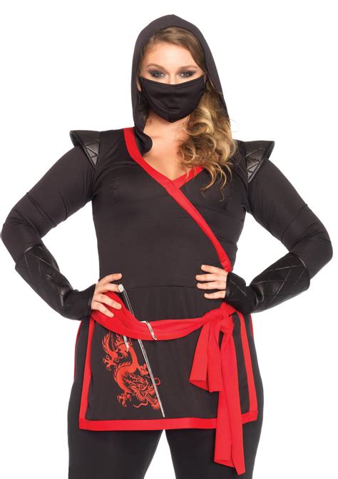 Leg Avenue Women S Plus Size Black Ninja Assassin Costume