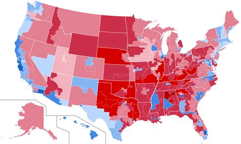 United States Which Congressional Districts Were Won By Over 40 Points By Either Party In The