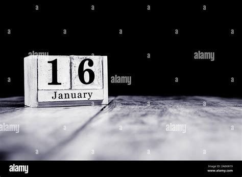 January 16th 16 January Sixteenth Of January Calendar Month Date