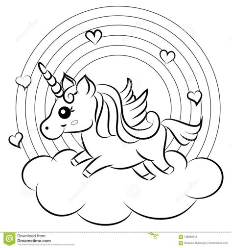 Unicorn Met Regenboog Kleurplaat At Kleurplaat My Xxx Hot Girl