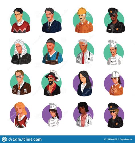 Collection Of People And Occupation Vector Illustration Decorative