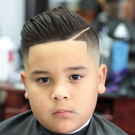 Boy Faded Pompadour With Line-up haircuts for toddler boy | Toddler