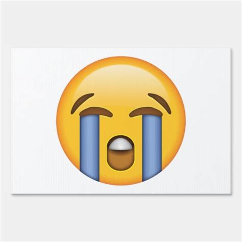 Loudly Crying Face Emoji Lawn Sign