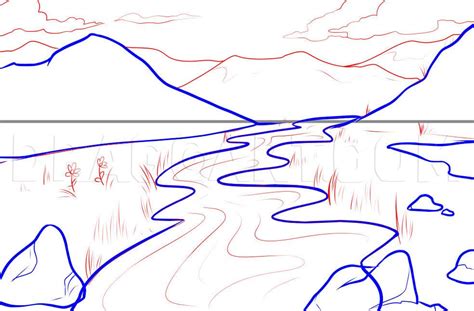 Draw a realistic landscape, draw realistic mountains, step by step, drawing sheets, added by finalprodigy, february 26, 2018, 4:31:03 pm. How To Draw A Field, Step by Step, Drawing Guide, by Dawn | dragoart.com in 2020 | Drawings ...