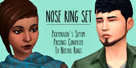 Nose Ring Set Pickypikachu‘s Septum Rings ♥teanmoon♥