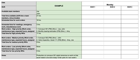 routine maintenance schedule and checklist excel format template