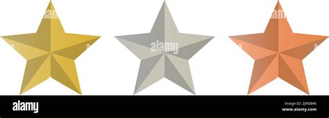 Glossy Three Star Icon Vector A Premium Illustration In Gold