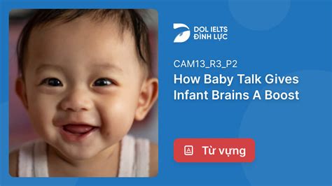 Từ Vựng Bài Đọc How Baby Talk Gives Infant Brains A Boost Ielts