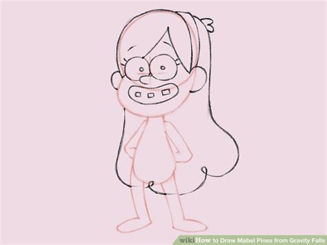 How To Draw Mabel Pines From Gravity Falls 7 Steps