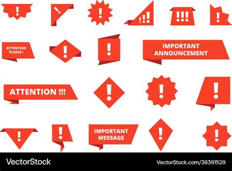 Important Message Banners Text Information Vector Image