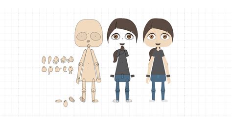 Free 2d Puppet Human Structure Unisex Minimal Vector Style 2d