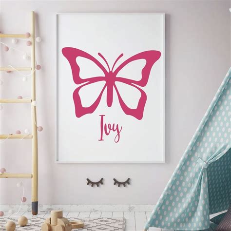 Butterfly Wall Decal Personalized Vinyl Decor Wall Decal